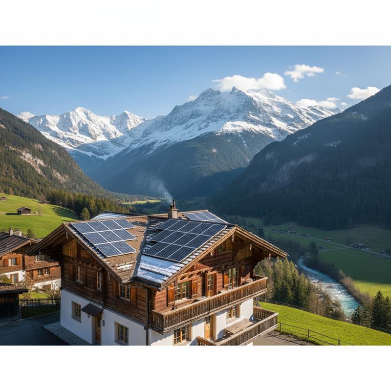 Solaranlage auf Schweizer Hausdach