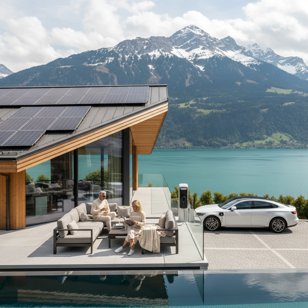 Solaranlage auf Stadthaus in Basel